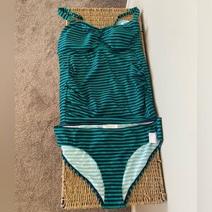 NWT Motherhood maternity tankini swimsuit size L